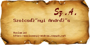 Szolcsányi András névjegykártya